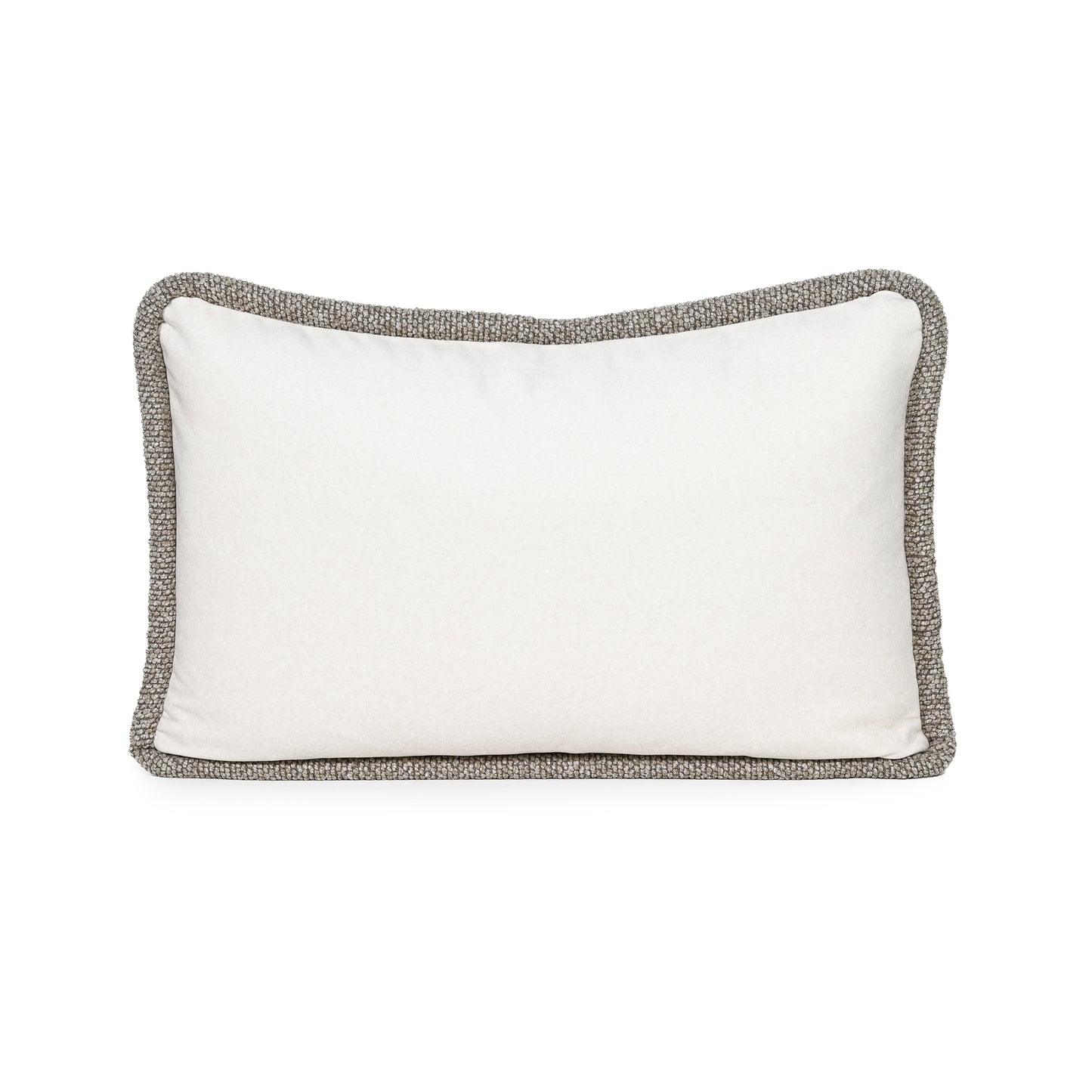 CREAM FELT WITH THICK WOVEN LATTE TRIM