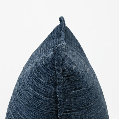 NAVY TEXTURED CUT VELVET