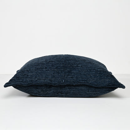 NAVY TEXTURED CUT VELVET